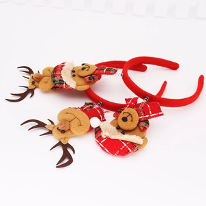 Serre-têtes de Noël avec renne et ours en peluche pour décoration de fête et accessoires