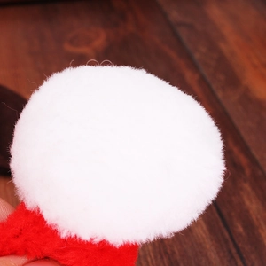 High-grade plush Christmas hat with 3D reindeer antlers and soft white pom-pom detail