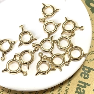 Alloy Hollow Round Circle Three Spike Geometric Pendant DIY Jewelry Making Punk Style For Necklace Earring Apparel Decoration Parts