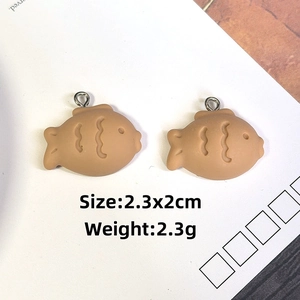 Hars viskoekje hangers met zilveren haken voor DIY sieraden maken set 2.3x2cm