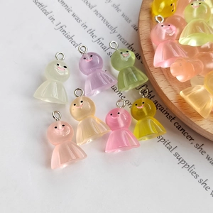 Mignon Pendentif en Résine Teru Teru Bozu Pour Fabrication de Bijoux DIY Couleur Bonbon Mini Charme Pour Boucles d'Oreilles
