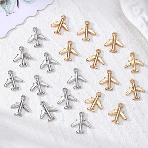 Colgante de Aleación de Avión para Fabricación de Joyas DIY Pequeños Dijes de Metal para Collar Pulsera Pendiente Accesorios