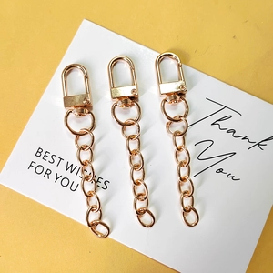 Alloy Swivel Lobster Clasp With Chain For DIY Keychain Bag Accessories Metal Connector Jewelry Findings Multi Color
