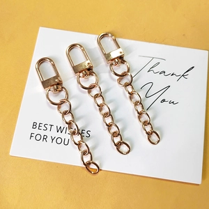 Rose gold alloy lobster clasp chain set with swivel hook for DIY keychain making