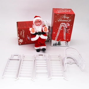 Coffret jouet Père Noël grimpeur électrique musical avec emballage cadeau festif