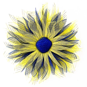 Sunflower Mesh Wreath Front Door Decoration Blue And Yellow Petal Wreath For Home Outdoor Yard Garden Festive Decor