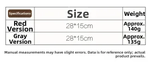 Size chart for Christmas faceless gnome dolls showing 28x15cm dimensions and weights
