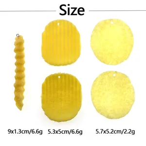 Pendentifs alimentaires en PVC frites et chips pour la création de bijoux DIY