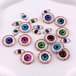 Macro di cabochon in resina a forma di occhi colorati per gioielli fai da te e bambole