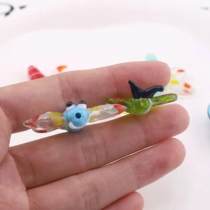 Handcrafted colorful glass butterfly beads for DIY jewelry and earring making accessories