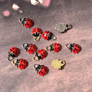 Pendentifs coccinelle en alliage émaillé pour la fabrication de bijoux DIY et colliers