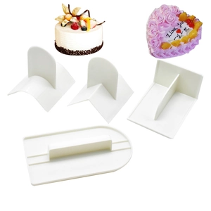 Plastic Cake Smoother DIY Baking Tool Triangle Semicircle Rectangle Fondant Scraper Polisher Tool For Cream Smoothing Decoration