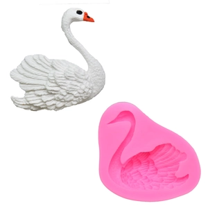 DIY swan shaped silicone mold for cake baking fondant and chocolate craft decoration