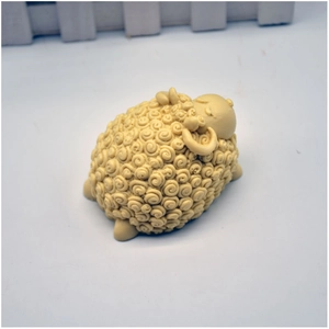 DIY sleeping sheep silicone mold for fondant cake chocolate and handmade soap crafting
