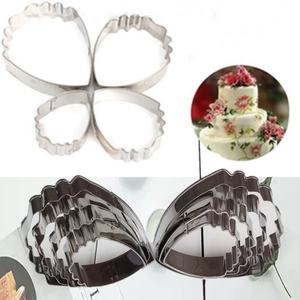 Stainless Steel Peony Petal Fondant Cutter Set Multiple Sizes DIY Baking Cake Mold Cookie Biscuit Pastry Modeling Tools