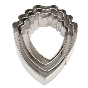 Set of 4 stainless steel peony petal cutters for DIY fondant and cake decoration