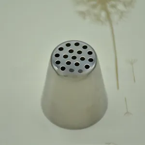 Détail de la douille à herbe en acier inoxydable à 16 trous pour décoration de gâteaux