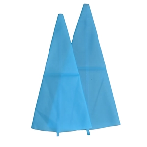 Blue reusable silicone pastry bags for cake decorating and DIY baking tool set