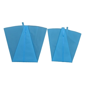 Two sizes of blue silicone piping bags for DIY cake decorating and cream squeezing