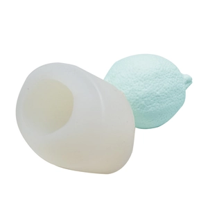 DIY lemon silicone mold for making scented candles and plaster aroma stones with realistic texture