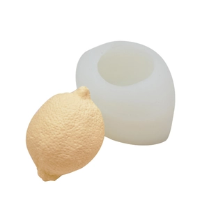 DIY silicone mold for lemon shaped baking and candle making with realistic skin texture