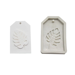DIY silicone mold for Christmas tree leaves and snowflakes shaped wax and plaster tags