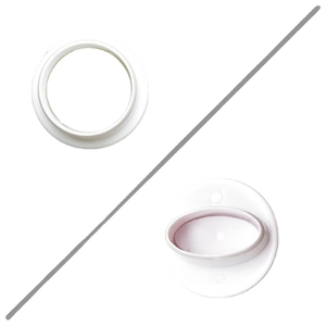 4-piece set of white plastic spring plungers for fondant and cookie molding DIY