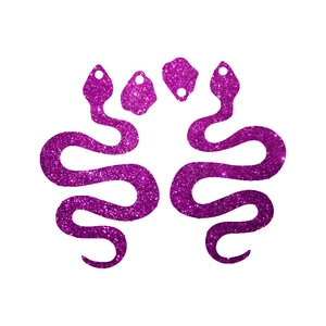 Purple glitter DIY snake shaped silicone mold for crystal epoxy resin jewelry making