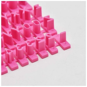 Pink DIY baking alphabet and number stamp set for cookie embossing and cake fondant decorating