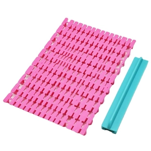 Alphabet and numbers cookie stamp set for DIY baking with blue handle and pink plastic letters