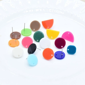 Orecchini geometrici in acrilico colorato con fori per creazione gioielli fai-da-te