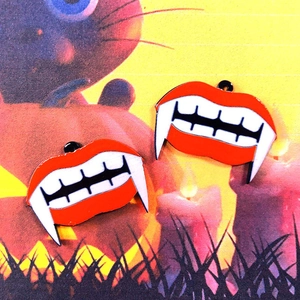 Vampir rote Lippen Acryl Anhänger für Halloween DIY Ohrringe und Schmuckherstellung