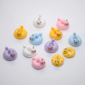 Pendentifs canards mignons en résine pour bijoux DIY et porte-clés en couleurs variées