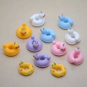 Pendentifs canard en résine pour boucles d'oreilles DIY et bijoux en couleurs assorties