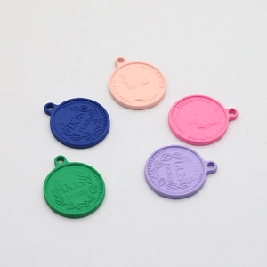 Vintage Alloy Round Coin Pendant Elizabeth II Portrait Relief DIY Jewelry Making Accessories For Necklace Bracelet Keychain