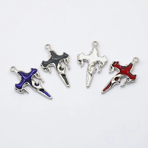 Pendentif Croix Poignard en Alliage Émaillé Style Gothique Punk pour DIY Collier Boucle d'Oreille Bracelet Porte-clés Bijoux