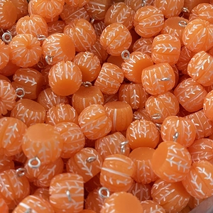 3D Miniature Resin Fruit Pendant Orange Lime Lemon DIY Charms For Earring Necklace Keychain Hair Accessories Jewelry Making