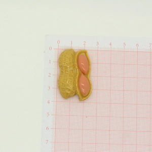 Realistic 2.5cm resin peanut charm for DIY crafts with detailed shell texture