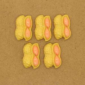 Simulated Peanut Resin Cabochons Flatback Patches For DIY Jewelry Making Phone Case Decoration Cartoon Scrapbooking Accessories