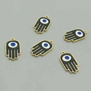 Vijf Hamsa Hand en Evil Eye legering bedeltjes voor DIY sieraden maken en knutselwerkjes