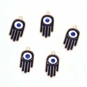 Set van 5 Hamsa Hand-bedeltjes met boze oog-ontwerp voor DIY-sieraden en kettingen