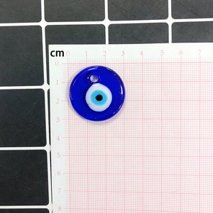 Deep blue Turkish Evil Eye glass pendant charm measured at 3cm for DIY jewelry making
