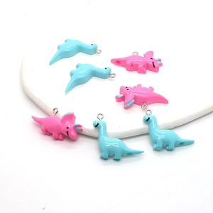 DIY Cartoon Hars Dier Hangers Kleurrijke Dinosauriër Schildpad Charms Voor Oorbellen Sleutelhanger Telefoonhoesje Sieraden Maken