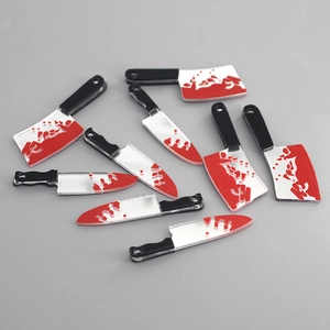 Ciondoli coltello da cucina insanguinati in acrilico per gioielli fai da te e orecchini
