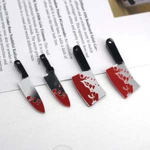 Set di ciondoli mini coltelli insanguinati Halloween per orecchini DIY e portachiavi creativi