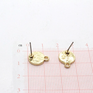 Paire de bases de boucles d'oreilles rondes dorées de 12 mm avec boucle pour bijoux DIY