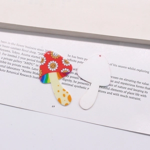 Smiling mushroom acrylic charms with rainbow patterns for DIY jewelry and accessories