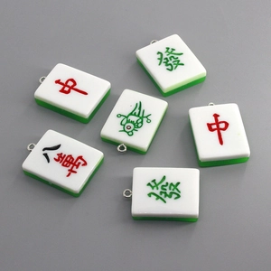 Δημιουργικά Μενταγιόν Mahjong από Ρητίνη DIY Αξεσουάρ Κοσμημάτων Κινέζικου Στυλ για Κατασκευή Σκουλαρικιών Μπρελόκ Διακοσμητικά Charms