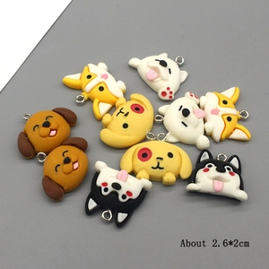 Pendentifs chiens mignons en résine pour bijoux DIY avec diverses races de chiens
