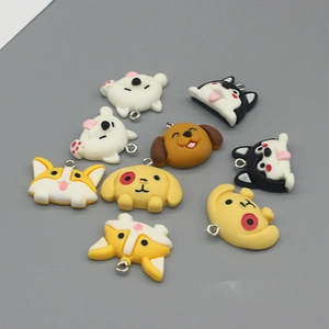 Détails de divers pendentifs de chiens en résine de dessin animé dont Corgi et Husky